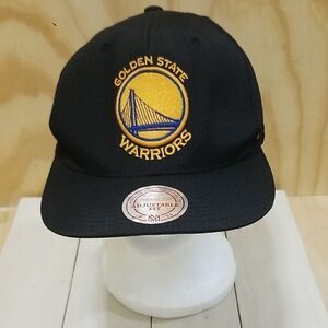 Golden State Warriors Mitchell & Ness Core Basic Black Adjustable Snapback Hat!!